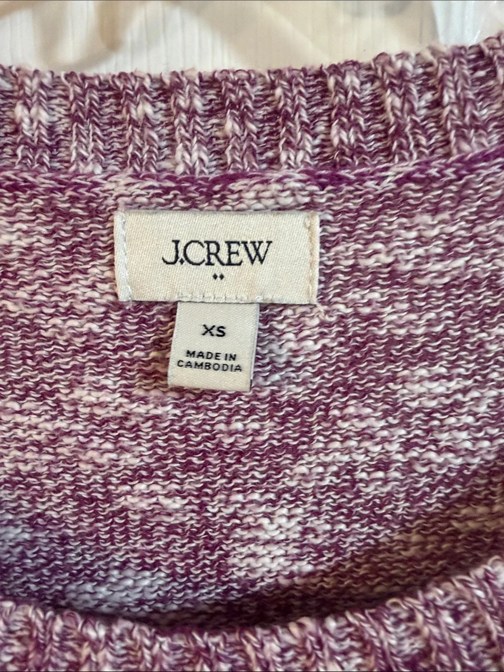 J. Crew Heathered Purple Scoopneck Sweater